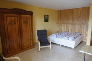 La chambre à coucher du gîte Mélèze en location