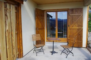 La terrasse du gîte touristique Mélèze